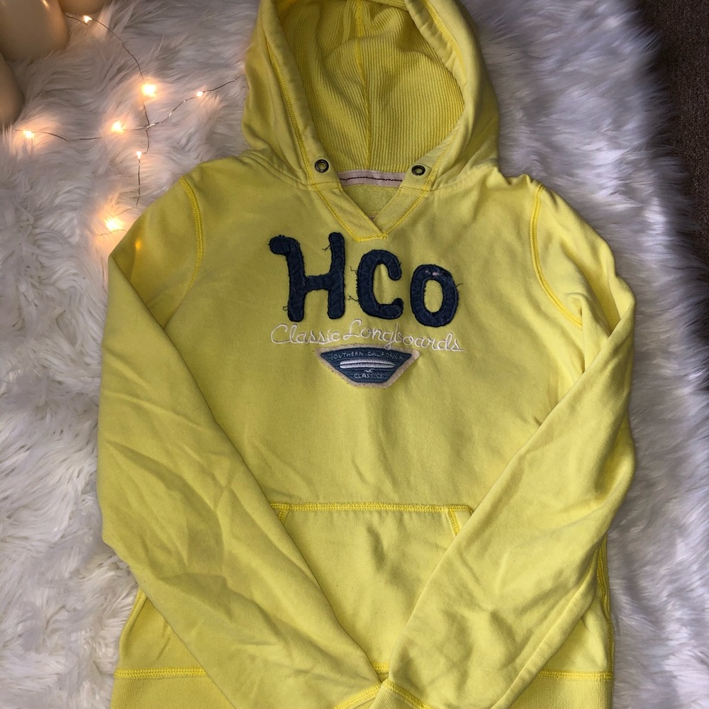 💛Hollister Co. bright yellow hoodie💛
